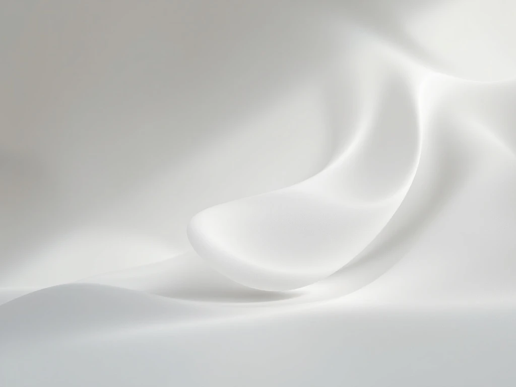 White silk fabric with soft folds and curves